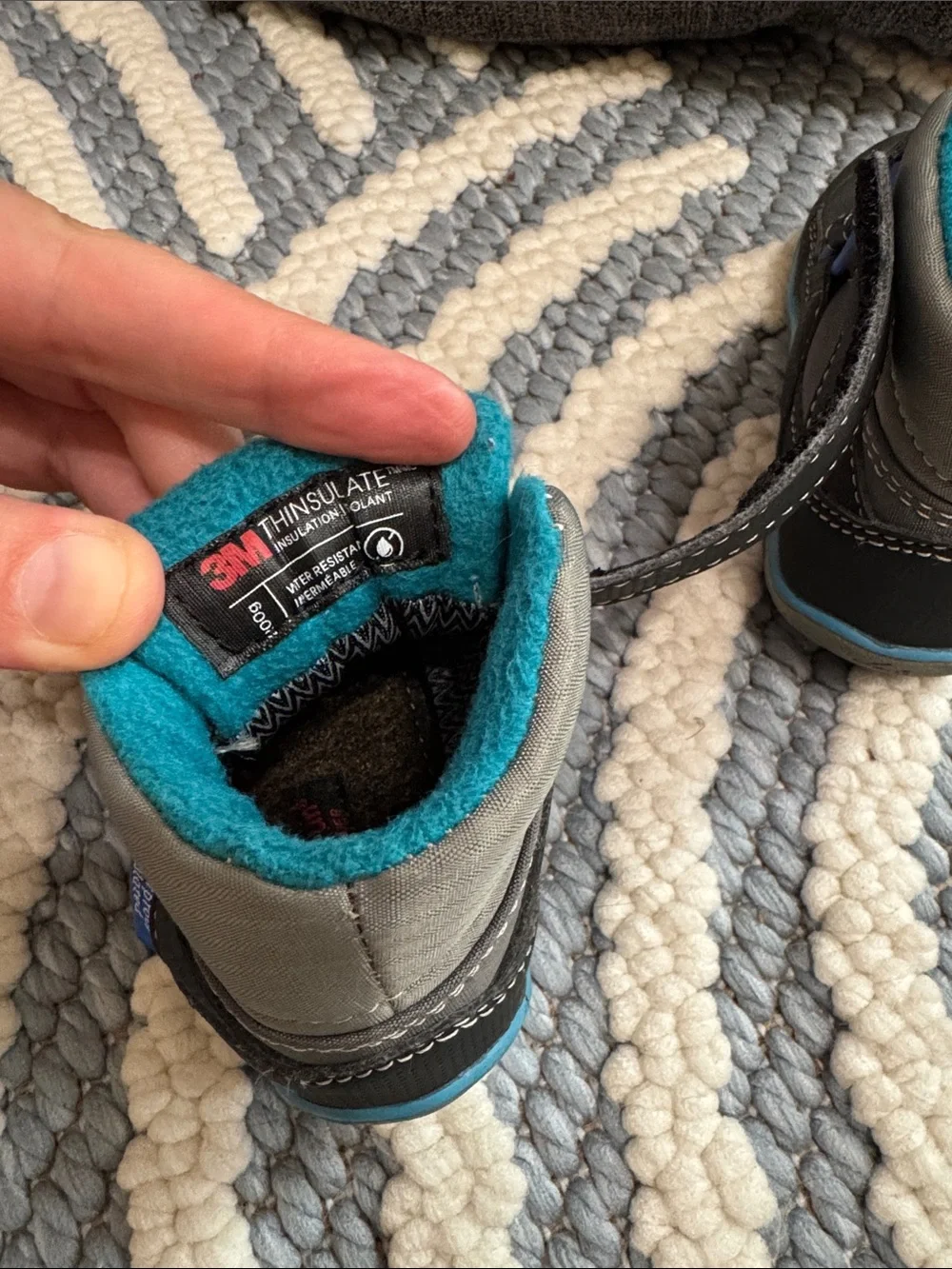 See Kai Run Atlas II Waterproof Insulated Winter Boots Toddler Size 4 Gray Blue